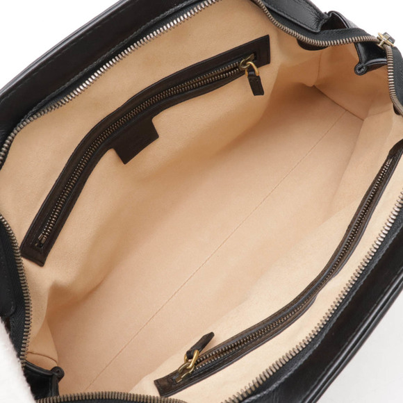 GUCCI Black Leather Shoulder Bag - Picture 8 of 9